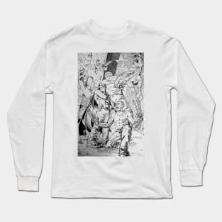 Super team up b/w Long Sleeve T-Shirt